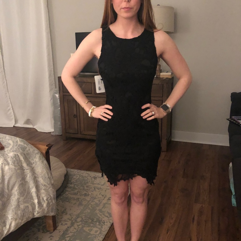 Black Dress with Lace overlay
